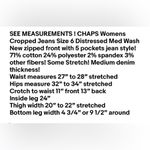 CHAPS Womens Cropped Jeans Size 6 Distressed Med Wash New Photo 7