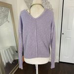Hippie Rose  Chunky Coquette Lilac Light Purple Knitted Knit Button Up Cardigan M Photo 3