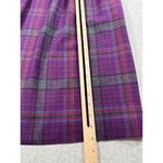 Pendleton Vintage  Wool Skirt Women 8 Purple Tartan Plaid Midi Red Academia Photo 7