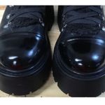 Steve Madden Reyen Platform Combat Boot Women's 7.5 Black Leather Lace Up Photo 6