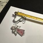 Handmade Glass Christmas Holiday Brooch Pins Lot Of 2 Ice Skates / Angel Photo 10