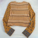 Free People Mustard Patterned Women's Top Photo 2