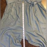 American Eagle  One Shoulder Linen Blend Jumpsuit in Olive - size XL Long Photo 4