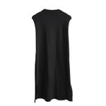 Spanx  AirEssentials Sleeveless Tank Dress Black Midi Belt Slits Pockets Medium Photo 4