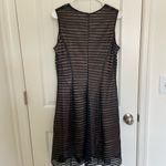 EUC | Muse women’s faux‎ leather black nude sheer sleeveless dress size 10 Photo 5