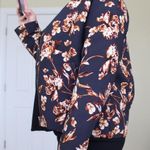 H&M Navy & Floral Bomber Style Jacket Photo 2