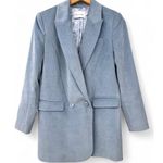 Rebecca Minkoff | 0 XS | Corduroy Maurina Double Breasted Jacket Blazer Sky Photo 1