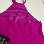 Lulus NWT  -- Hot Pink Halter Bodycon Mini Size Large . Photo 9
