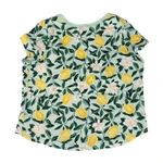 CAROLE HOCHMAN Lemons Matching Set Cotton Short Sleeves Top and Short Pants SZ L Green Size L Photo 2