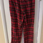 J.Crew Red Plaid Drawstring/ Elastic Waist Pajama Pants Mediums Cotton Size M Photo 2