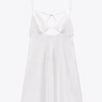 ZARA Dress Mini Satin Lingerie Effect White Wedding Bridal Shower Vacation Summer Photo 7