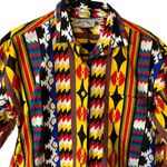 Vintage Side Saddle 100% Cotton Cutoff Sleeves Button Up Top Western Size Large Black Photo 5