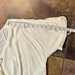 Free People Intimately Ruched Short Sleeve Cream Bodysuit Small Photo 1