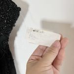 Scala Vintage  Black Silk Beaded Sequin Evening Party Formal Dress Sz PXL Photo 5