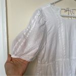 Aritzia SUN-DEH Zane Puff Sleeve Mini Babydoll Dress Open Tie-Back White Small Photo 6