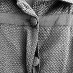 barney's new york Cape Jacket L Black Woven Texture Luxury Herringbone Photo 4