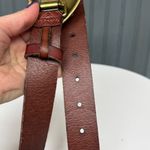 Leopard Heart Buckle Western Chevron Embossed Leather Belt Brown Calf Hair Boho Size L Photo 7