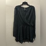 Free People  Dahlia Drop Waist Mini Dress Green S Photo 3