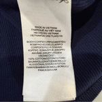 Ralph Lauren Lauren Ribbed Flutter Sleeve Baby Tee Womens Large Navy Blue Preppy Photo 3