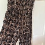 Soft Surroundings Black Tan Geometric Jumpsuit Size Medium Romper Sleeveless Photo 7