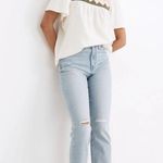 Madewell The High-Rise Slim Crop Boyjean in Dumas Wash: Ripped Edition Photo 9