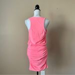 Sundry  | Hot Pink Ruched Racerback Tank Dress Sz S Photo 4