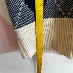 Monteau Blue Argyle Sweater Vest Preppy Academia Retro Small Photo 4