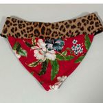 Venus Red Floral Cheetah Leopard Print Bikini Bottoms Swimwear Bathing Suit Size 4 ♥️✨ Photo 3