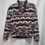 No Boundaries  Size S 3-5 Fleece Pull Over Jacket Geometric Print Photo 0