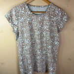 Patagonia Womens Size Medium Organic Cotton Cap Sleeve Tee Gray Blue Activewear Photo 0