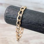 Gold Tone Chain Link Bracelet 7.5" Photo 11