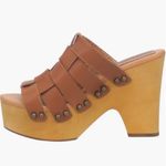 Dingo  Dagwood Platform Leather Sandals Woven Clog Studded Mule Tan 9 Photo 1