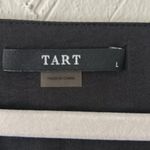 Tart  Black Cut Out Satin Button Down Long sleeve Blouse Photo 1