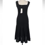 Club L London Classic Timeless Chic Black Midi Dress Mermaid Hem Size 10 NWT Photo 4