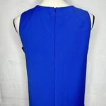 Armani Collezioni  Blue Sleeveless Black Accent Back-Zip Shift Dress Size 4 Photo 7