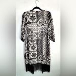Butterfly by Matthew Williamson Open Front Caftan Kaftan Fringe Boho Size M Black Size M Photo 5