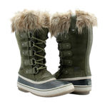 Sorel  Joan of Arctic Snow Boots Waterproof Suede Fur Green Women's 7.5 NL2429-38 Photo 0