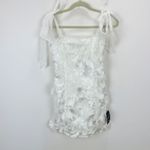 Lulus  Emphatically Adorable White Floral Tie Strap Mini Dress Party Medium NWT Photo 5