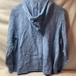 Flax  full zip linen blue jacket size small Photo 2