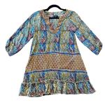 Anthropologie Tolani 100% silk ruffle mini dress size small Photo 1