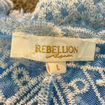 Rebellion  Again Swim Blue Floral Lace Embroidery Beach Cover Up Photo 3