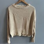 Pistola  Olga Distressed Pullover Sweater in Tan Size Small Photo 4