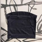 American Eagle  Little Black Tank Sleeveless Top Ribbed Stretchy Women’s XXS EUC Photo 5