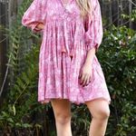 NWT Dolma Raya Block Printed Mini Dress Sz M Pink Size M Photo 2