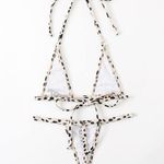 Dalmatian Micro Triangle Thong Bikini Black Photo 1