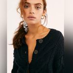 Free People Bonfire Black Cardigan S Photo 2