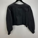 Hollister California Auto Show Cropped Raw Hem Crewneck Sweatshirt Large Gray Photo 2