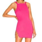H:ours Cassia Mini Dress Size XS Fuchsia Ponte Open Back Chain Link Photo 0