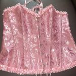 Pink Lace Up Corset Size XL Photo 1