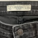 Abercrombie & Fitch black distressed mid rise skinny jean Photo 2